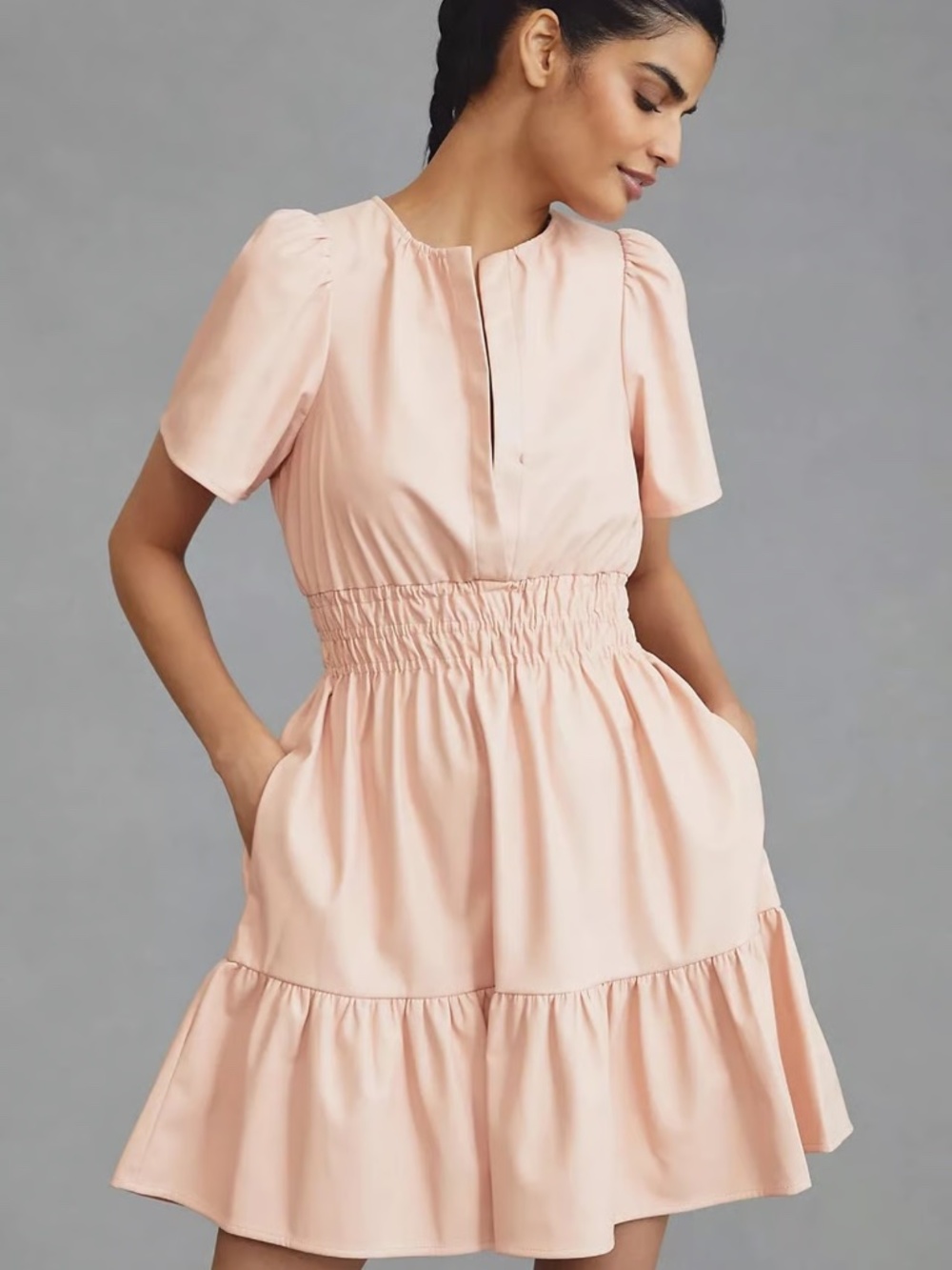 Anthropologie Pink Faux Leather Somerset